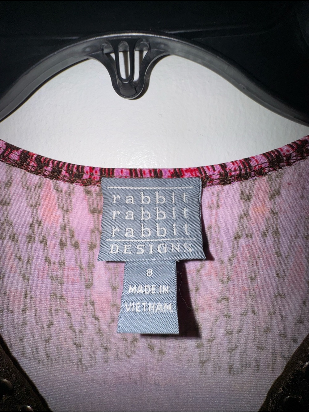 Rabbit Rabbit Rabbit Designs Dress Size 8 Multicolor Studded V Neck Boho - Picture 3 of 9